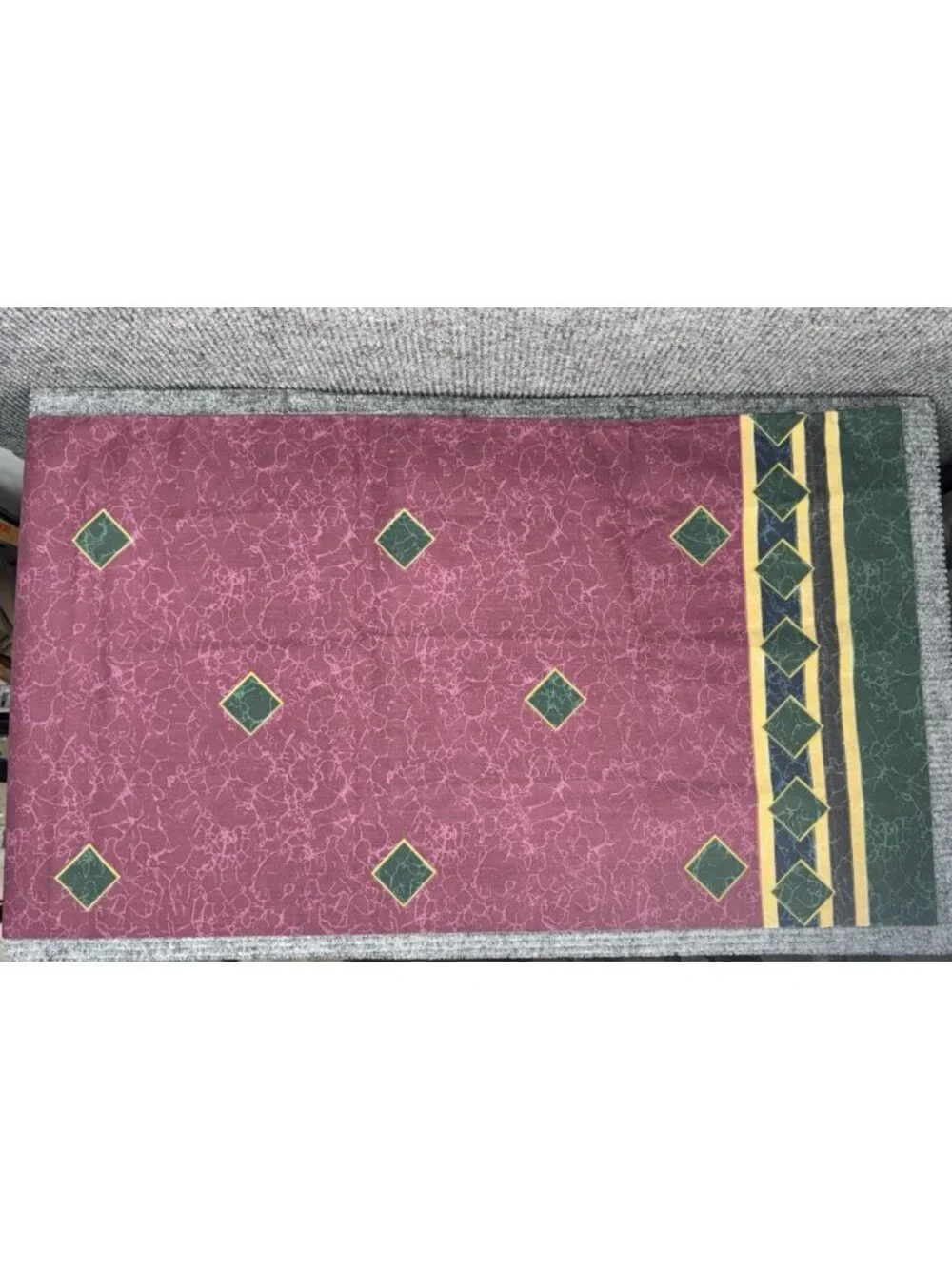 Springmaid Amalfi Pillowcase Set KING Burgundy Vtg 90s Jewel Tone Marbled Rare